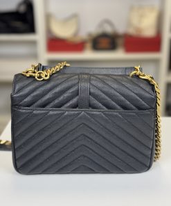 Borsa Saint Laurent Collège Medium in Pelle Nera - immagine 16