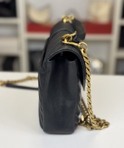 Borsa Saint Laurent Collège Medium in Pelle Nera - immagine 15