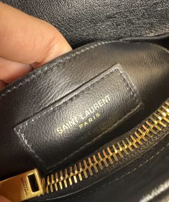 Borsa Saint Laurent Collège Medium in Pelle Nera - immagine 6
