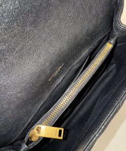 Borsa Saint Laurent Collège Medium in Pelle Nera - immagine 3