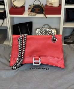 Borsa Balenciaga Crush in Pelle Rossa