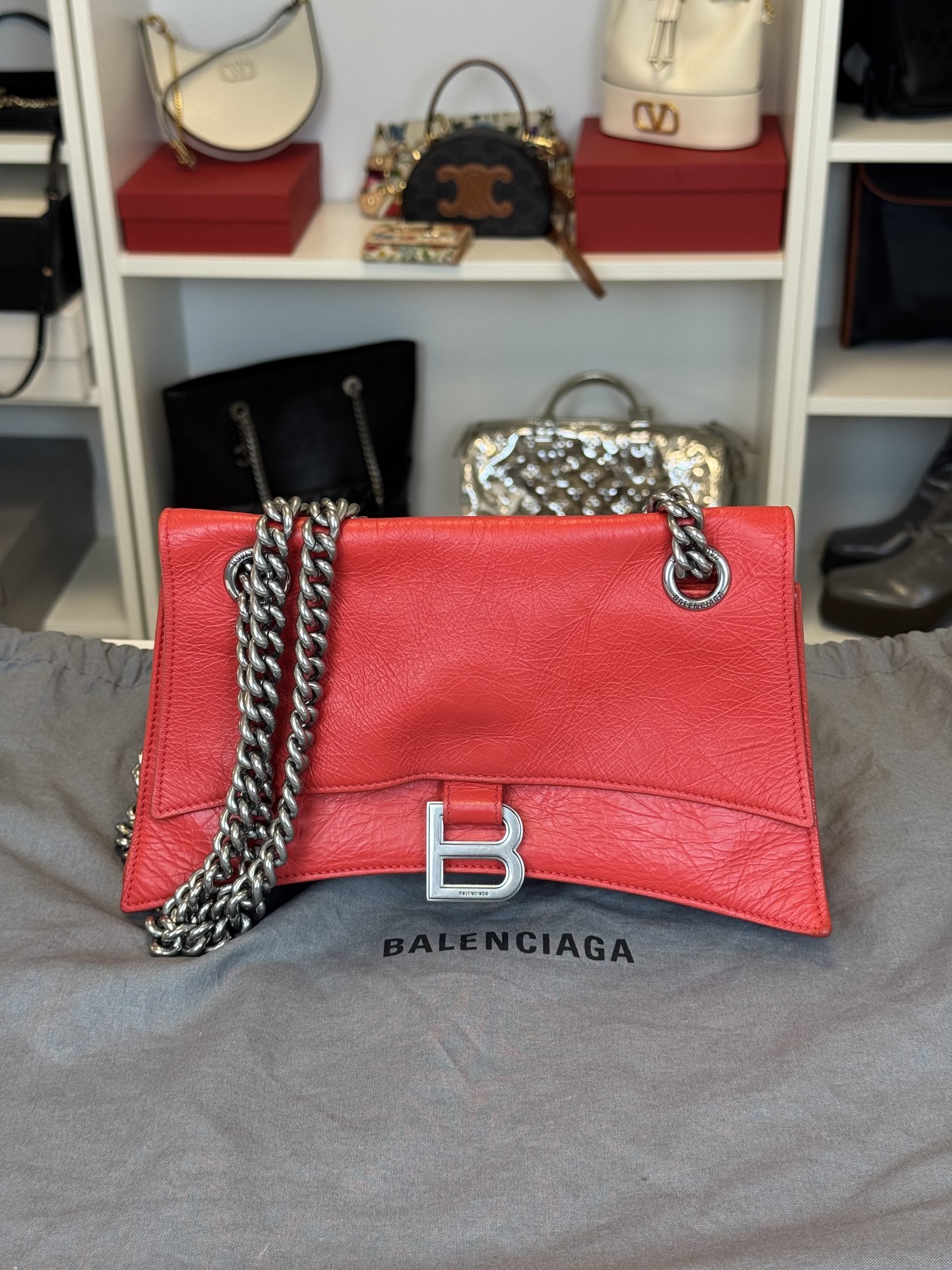 Borsa Balenciaga Crush in Pelle Rossa