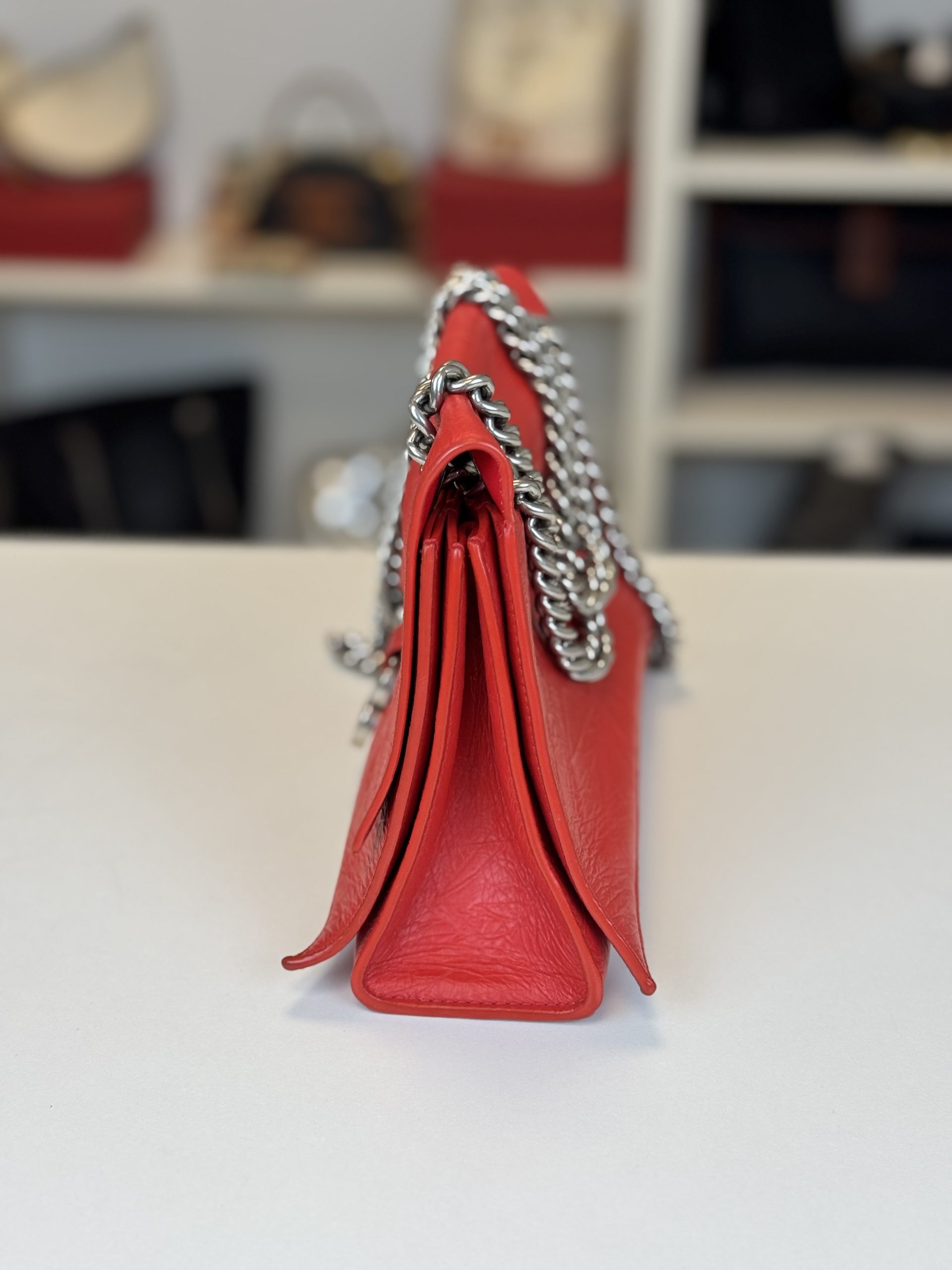 Borsa Balenciaga Crush in Pelle Rossa - immagine 2