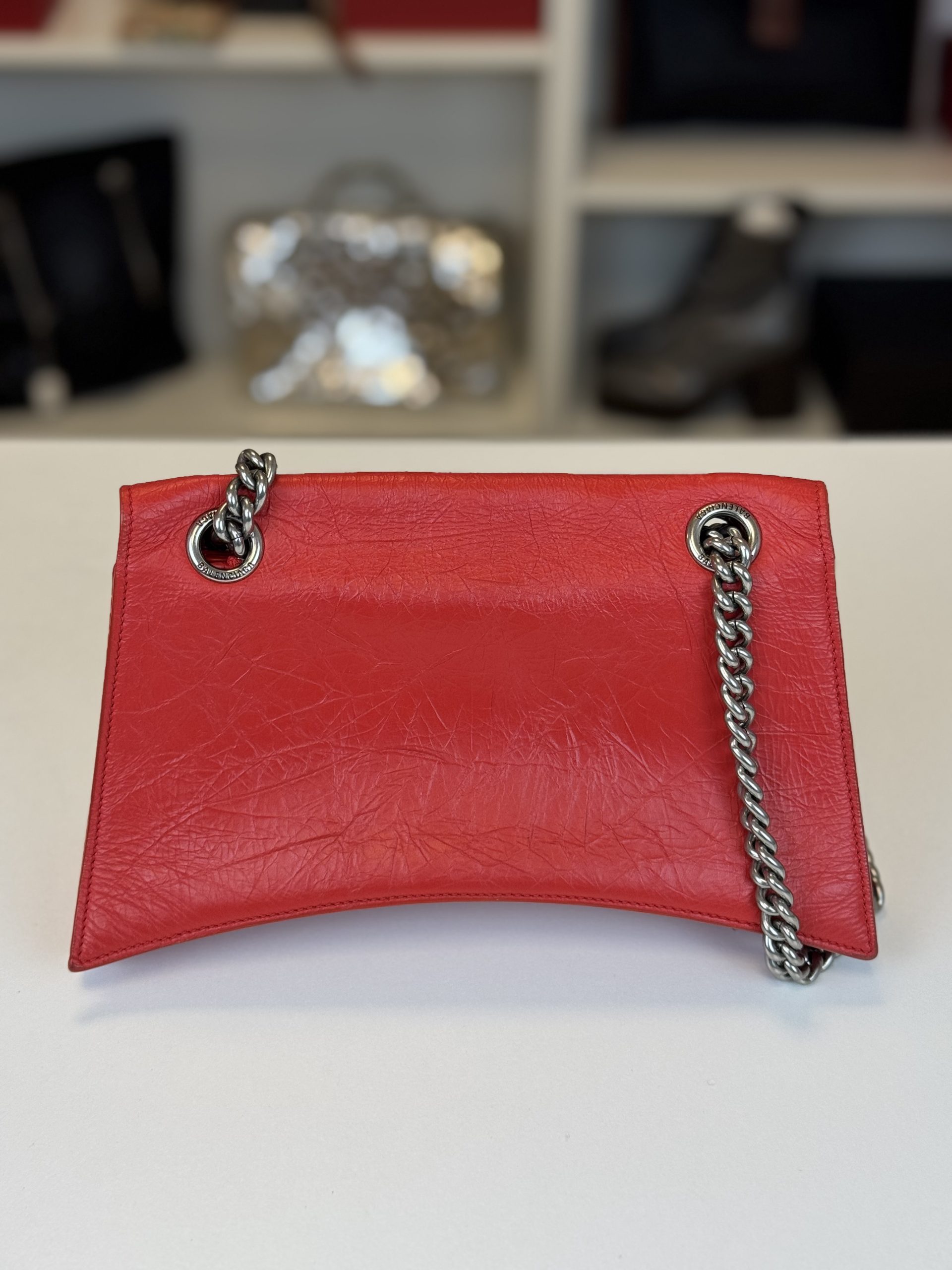 Borsa Balenciaga Crush in Pelle Rossa - immagine 14
