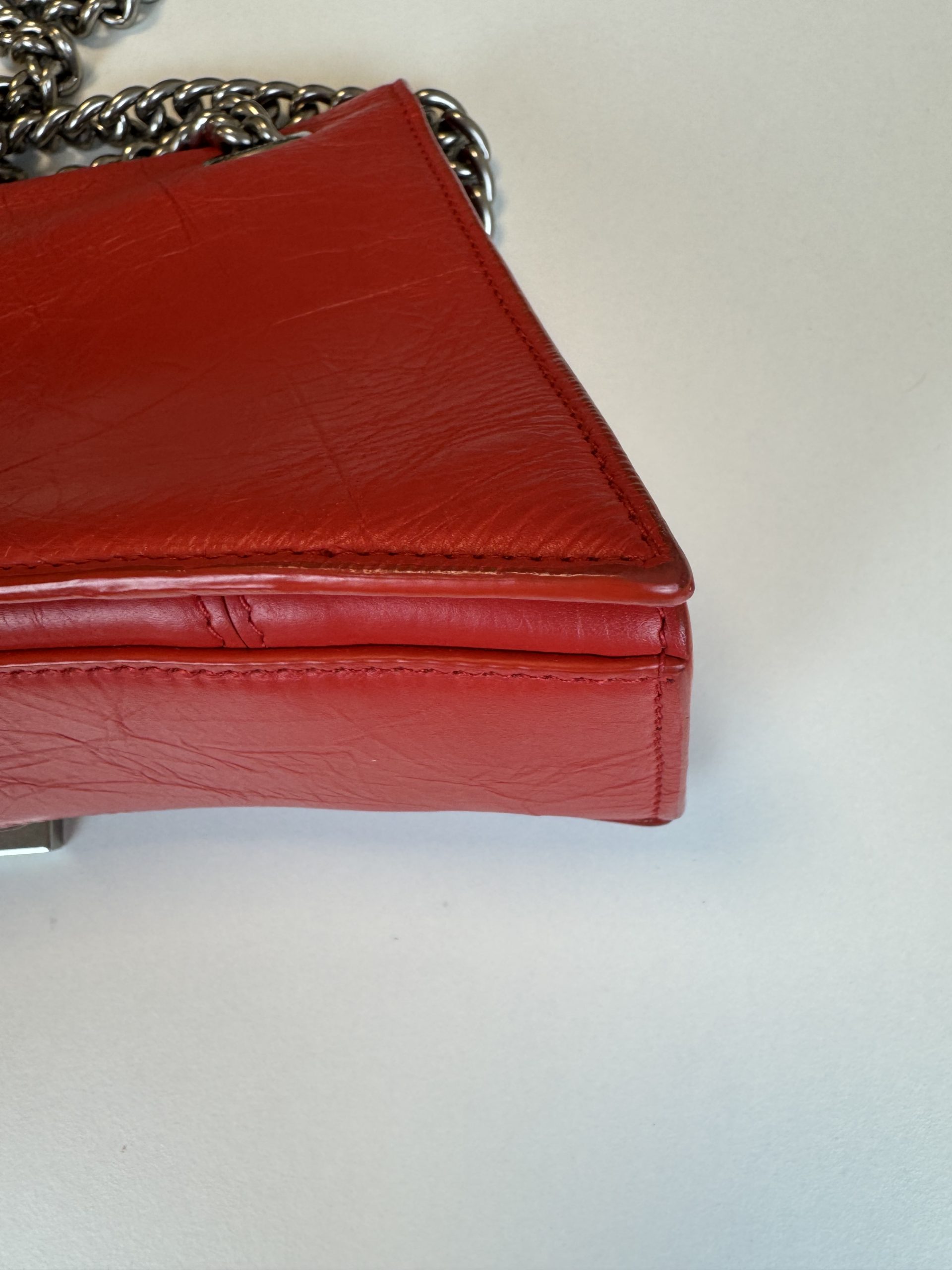 Borsa Balenciaga Crush in Pelle Rossa - immagine 8