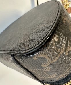 Borsa Celine a Mezzaluna in Tela Triomphe e Pelle - immagine 9
