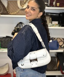 Alternative view of Borsa Dior Columbus in Pelle Bianca