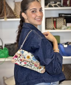 Alternative view of Borsa Gucci Horsebit Chain Stampa Flora