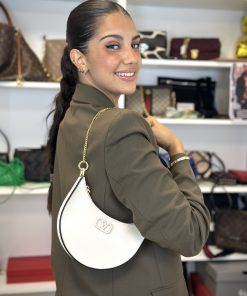 Alternative view of Mini Borsa Valentino Hobo VLogo Signature In Vitello Granato color Light Ivory